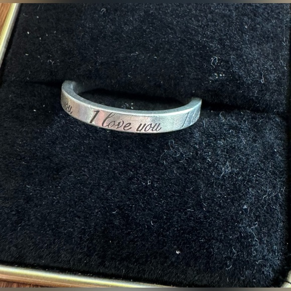 Tiffany Silver Engraved “I Love You” Ring - Picture 4 of 4